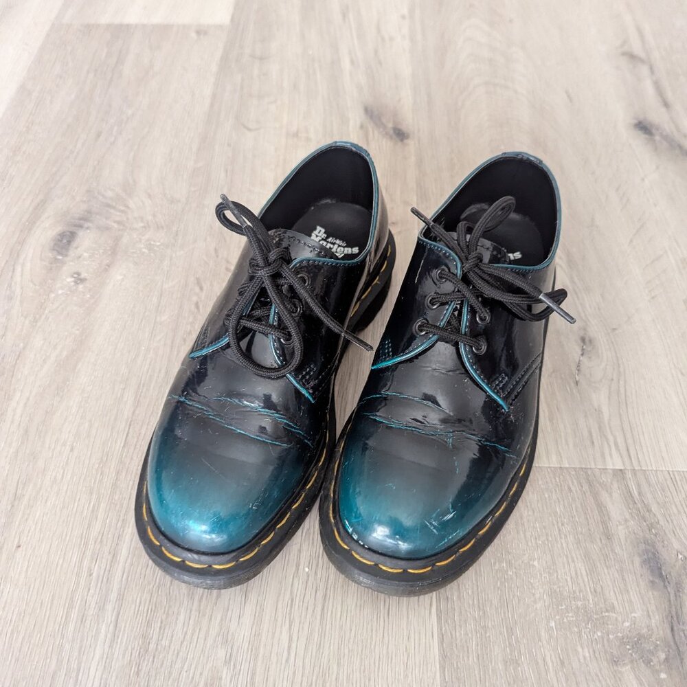 Dr. Martens Vegan 1461 Gloss Shoes | Green